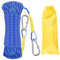 Aystkniet Outdoor-Seil 8mm mit 2 Stahlhaken Geflecht Nylon Seil für Wandern Baumfällung Outdoor Sport Camping Garten im Freien 10m 20m 30m 50m 70m (Blau, 8mm-10M)