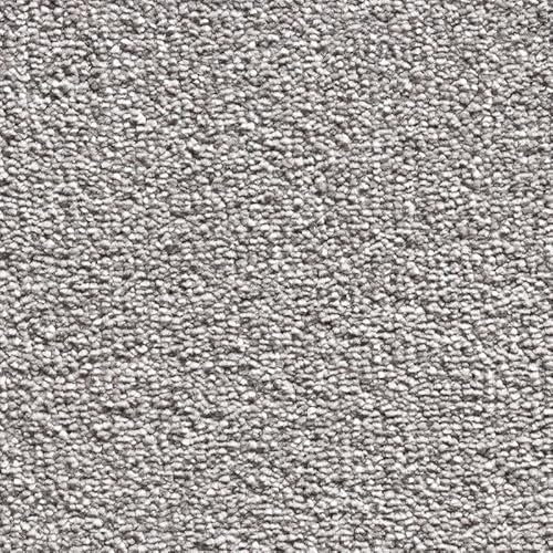 Tuda Carpets | Serenity 17.5mm Deep Saxony Pile Carpet with Action Back, 19.5mm Total Height | Silver Cloud (68) - Sample