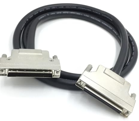 RIKYJIC SCSI 68-poliger Stecker auf Buchse, Verlängerungskabel, HPDB68, Datenleitung, 1 m Länge