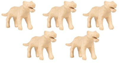 Décopatch AP207C - Set mit 5 Tierfiguren aus Pappmaché, zum Verzieren, 16x4x8cm, DIY Aktivität, Kartonbraun, Panther, 1 Set