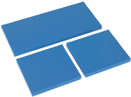 Outsunny Outdoor Seat Cushion Pads for 3 PCs Rattan Furniture Sky Blue | Replacement Cushions, Outdoor Sofa Seats, for Garden Furniture