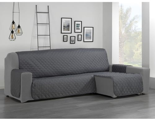 ECOMMERC3 Sofabezug für Chaiselongue, Größe 280, super verstellbar, Rot, gepolstert und extra weich, 100