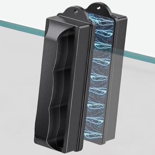 Aquarium Fensterputzer Magnetisch, Aquarium Zubehör Reinigung für Fischglasbecken, Aquarium Scheibenreiniger Ein Muss für Liebhaber Der Fischzucht (Schwarz)