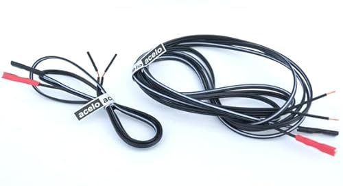 Fahrrad - Lichtkabel - Doppelkabel 2er-Set Länge 210cm / 60 cm - einseitig Flachstecker