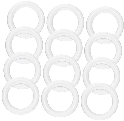 DOITOOL 12 Stück Adventskranz Zubehör Adventskranz Schaum Weihnachtskranz aus Stroh Kreis Kränze weihnachtsdeko bastelset Kranz runder Ring Runder Ring selber Machen -Schaum Weiß