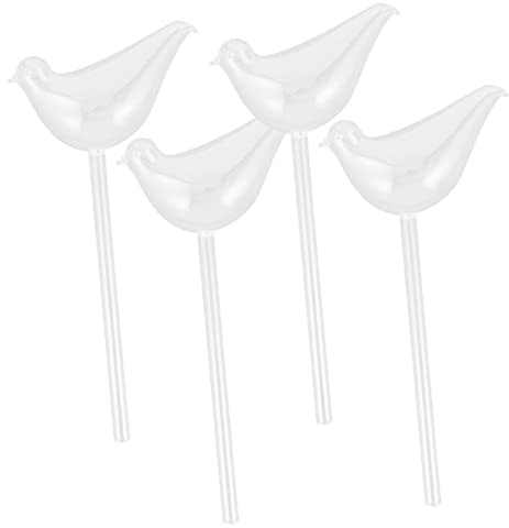 BESTonZON 4pcs Glass Self Watering Globes for Plants, Adjustable Water Flow
