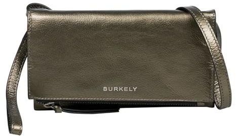 Burkely Leder Handytasche Creased Crystal Phone Bag Gun Metal taupe