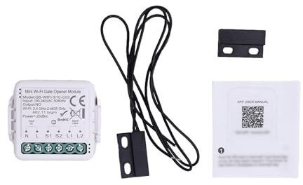 Garosa Ouvre-porte de Garage WiFi Intelligent QS-WIFI-S10-C03 Commande Vocale Fonction Planification Application Mobile Contrôle à Distance pour Maison Connectée