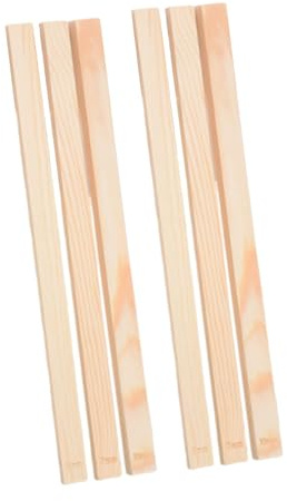 perfk Lot de 6 bandes de mesure en bois pour rouleau à pâtisserie, guides pour la fabrication de nouilles et autres travaux manuels, pour mesurer