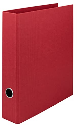Rössler SOHO Ordner A4 schmal | Ordner DIN A4 | Aktenordner A4 | Ordner schmal mit Griffloch | DIN A4 Ordner mit Hebelmechanik | 320 x 285 x 65 mm | 1 Stück | Farbe: Rot