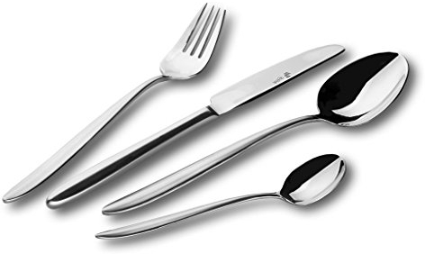 PW Paul Wirths Roma 6200 Besteck Set für 6 Personen, Essbesteck 30 teilig, Edelstahl satiniert & rostfrei, spülmaschinenfest, Tafelbesteck mit Besteckkasten