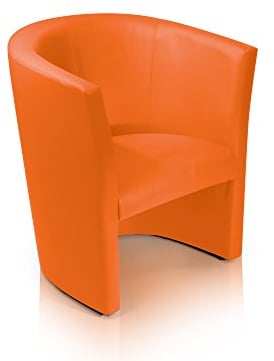 moebel-eins Charly Cocktailsessel Polstersessel Sessel Polsterstuhl Stuhl in orange, orange