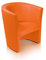 moebel-eins Charly Cocktailsessel Polstersessel Sessel Polsterstuhl Stuhl in orange, orange