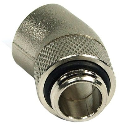 Winkeladapter 30°; drehbar G1/4 auf G1/4 IG - rund - silver nickel