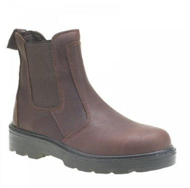 Grafters TUCKER Mens Leather Water Resistant Safety Dealer Boots Brown UK 9