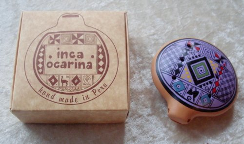 Flûte inca Ocarina, traditionnelle du Pérou, issue du commerce équitable, violette