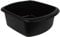 2 X New Whitefurze Kitchen Black Large Rectangular Washing Up Bowl Plastic Basin 9l