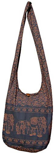 PANASIAM Schultertasche 'Elefant', Graublauton, L