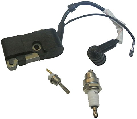 JRL - Bobina de encendido, interruptor de arranque y de parada, bujía, kit para motosierra china 4500, 5200, 5800, 45 cc, 52 cc, 58 cc.
