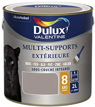 DULUX VALENTINE Peinture Multi-Supports Extérieure - Satin Terre Cendrée 2L 5248947