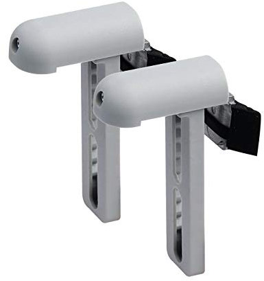 Ventanara® Klemmträger mit Dichtungspad Rollo Jalousie ohne Bohren Klemmfix 2 Stück (Rollo Klemmträger, Grau)