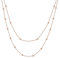 Happiness Boutique Femmes Collier Multi Rangs en Or Rose | Collier Double Chaîne Bijoux Acier Inoxydable