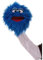 Living Puppets Quatschköppe Handpuppe Quackelfritze für Erwachsene und Kinder geeignet, Größe: 20 cm, Handwäsche, W806, Blau