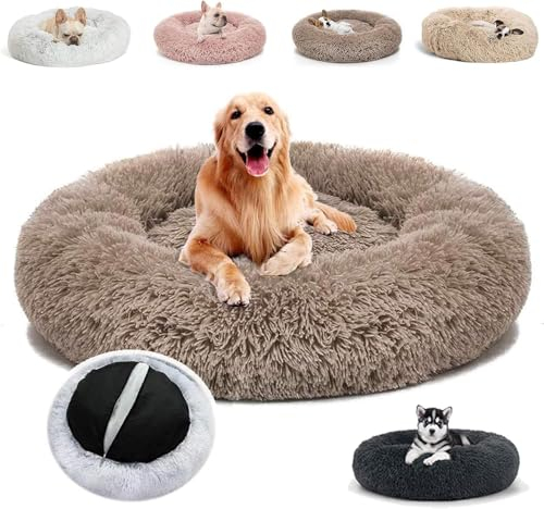 JRUI hundebetten für große Hunde waschbar- hundebett hundekissen katzenkissen- hundesofa- hundekörbchen katzenkörbchen- Rund plüsch flauschig Haustierbett