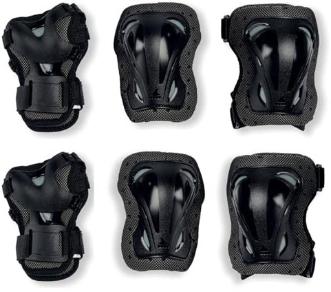 Rollerblade SKATE GEAR JUNIOR 3 PACK, Set di protezioni per pattini in linea, nero, XXXS, bambini unisex