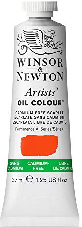 Winsor & Newton Artists' Oil Paint, 37ml Tube, Cadmium-Free Scarlet