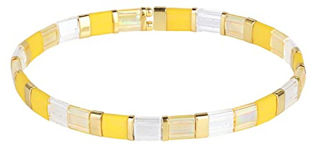 KELITCH Tila Miyuki Bracelet en Perles Bracelet Extensible À Brins Colorés Bracelet D'amitié Mixte