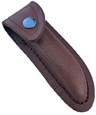 UK SELLER 5 LEATHER KNIFE BELT POUCH BROWN POCKET SHEATH HOLDER PENKNIFE FOLDING PRUNING