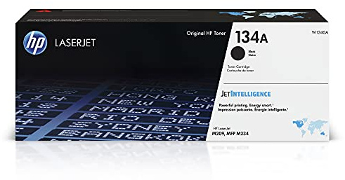 HP 134A Black Toner Cartridge Printers | Works with LaserJet M209 Series; LaserJet MFP M234 Series | W1340A