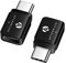 Afterplug USB C Extension Adapter, USB C Male to USB C Female Adapter, Thunderbolt 3/4/5 Extender up to 40Gbps, 8K@60Hz Video, 240W PD, for USB C Devices, 2-Pack (Black)