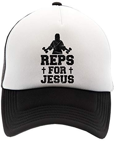Hopestly Gym Jesus Doing Reps Kappe Baseball Unisex Herren Damen Erwachsene Einstellbar Cap Unisex Men's Women's
