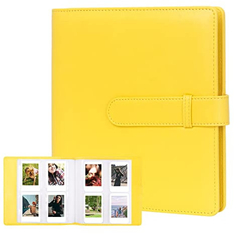 256 Pockets Photo Album for Fujifilm Instax Mini 12 90 70 50S 26 25 9 8S 8 7S Instant Camera/Mini Link Printer, Polaroid Snap SnapTouch PIC-300 Z2300 Mint Zip Instant Camera Printer (Yellow)