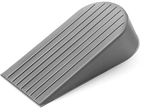 Crosize Grey Extra Large Door Stopper, High 1.9 Inches Big Door Stop for Floor Rubber Doorstop Wedge, Door Gaps and Prevent The Lock-Outs, Floor Sturdy Door Stops for Heavy Duty Bottom of Doors