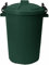 M1SS 50 Litre Heavy Duty Plastic Clip Lock Lid Bin Indoor or Outdoor Rubbish, Waste or Storage of Animal Feed. (Dark Green)