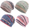 Qunson Damen Baggy Slouchy Beanie Chemo Mütze Cap Schal, 4 Stück, mehrfarbig, C, Einheitsgröße