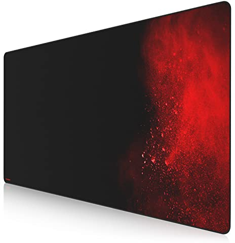 CSL - Übergröße Mauspad Gaming Titanwolf 1200x600mm - XXXL Mousepad groß mit Motiv - Tischunterlage Large Size - verbessert Präzision und Geschwindigkeit - XXL z.B. für Logitech Maus und Tastatur