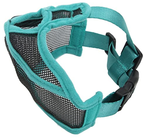 OKAT Maulkorb für Bulldoggen, Hundemaulkorb mit kurzer Schnauze, verstellbares Netz für Hunde(m)