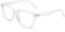 Amorays Lesebrille Oversize Square Frame Vintage Anti Blaue Licht Lesebrille Lesehilfe Damen Herren 6561, Transparent, 1.50