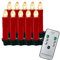 Gotoll 10er LED Weihnachtskerzen,Warmweiß Christbaumkerzen Kabellos Kerzen mit Fernbedienung Kerzenlichter IP44 für Weihnachtsbaum Weihnachtsdeko Hochzeit Partys - Rot