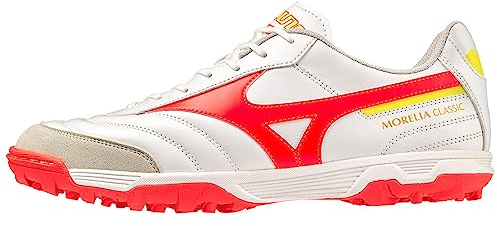 Mizuno Unisex Morelia Sala Classic Tf Fußball, White Fiery Coral2 Bolt2, 43 EU