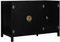 IDMarket - Buffet Bas 110 cm Yang 3 Portes Bois Noir
