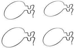 Nesbel - Spüren Sie die Reinheit? Blumentopfhalter verzinkter Stahldraht für Doppelstab Gitter- und Gabionen Zäune, Set Größe:4er Set 13.5 cm