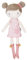 Little Dutch Stoffpuppe Kuschelpuppe Rosa (50 cm) (Little pink Flowers)