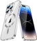 LEMAXELERS Clear Magnetisch Hülle für iPhone 11 mit MagSafe, iPhone 11 Handyhülle Glitzer Durchsichtig Integriert Kameraschutz Glas Silikon Case Dünn Niemals Gelb Schutzhülle für iPhone 11,YIX Silver
