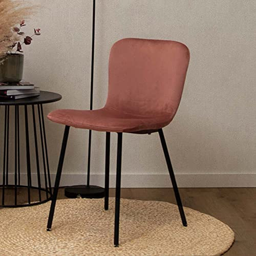 Milton & Oldbrook Velours Chaise de Salle à Manger Lagos Rose