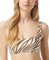 Michael Michael Kors Damen Bedrucktes Logo Ring Bikinioberteil, knochenfarben, S